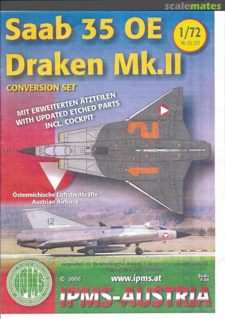 Boxart Saab 35 OE Draken Mk.II 02 023 IPMS Austria