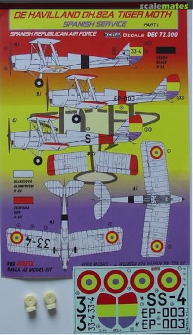 Boxart DE HAVILLAND DH.82A SPANISH I. REPUBLICAN DEC72300 Kora Models