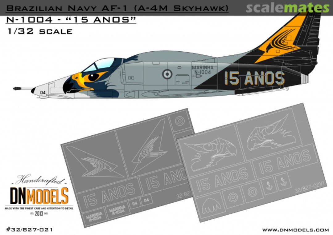 Boxart 15 Anos Anniversary Brazilian NAVY A-4 Skyhawk Paint Mask Set 32/827-021 DN Models