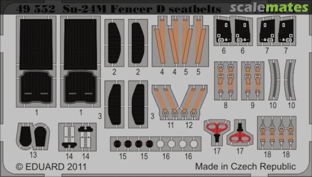 Boxart Su-24M Fencer D seatbelts 49552 Eduard