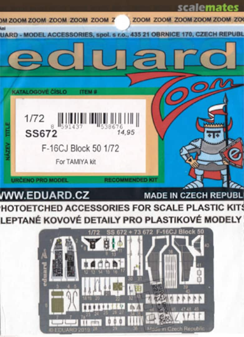 Boxart F-16CJ Block 50 SS672 Eduard