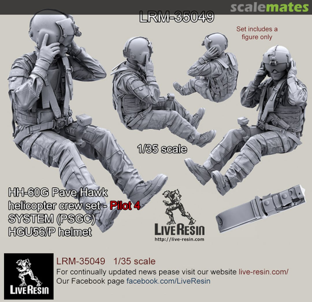 Boxart HH-60G Pave Hawk helicopter crew set - Pilot 4 LRM 35049 Live Resin