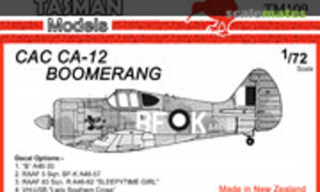 1:72 CAC CA-12 Boomerang (Tasman Model Products TM109)