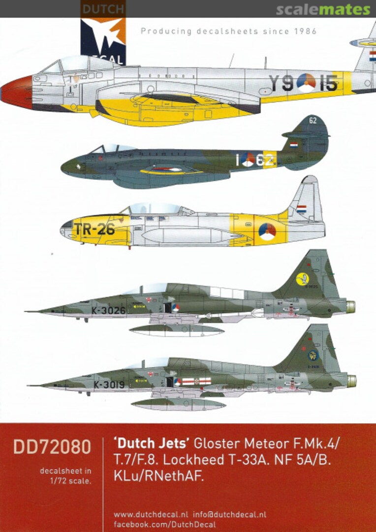 Boxart Dutch Jets 72080 Dutch Decal