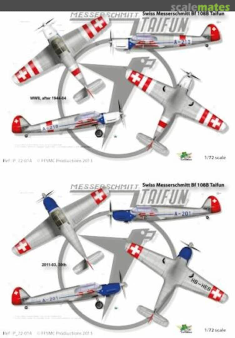 Boxart Messerschmitt Bf 108B Taifun P_72-014 FFSMC Productions