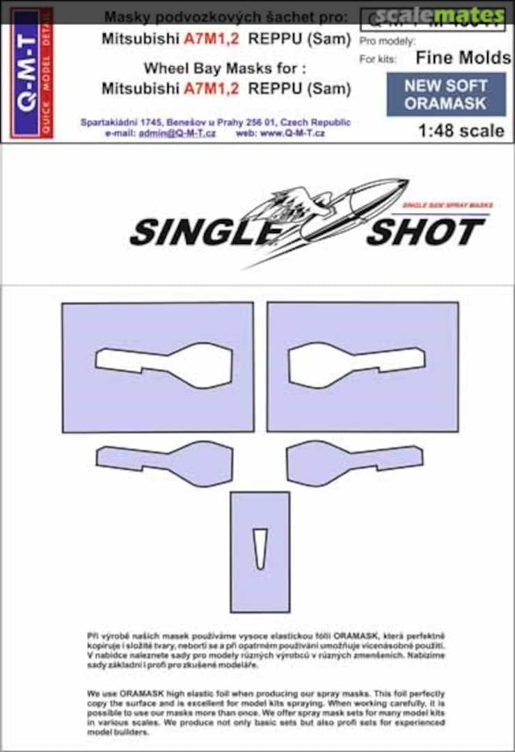 Boxart Mitsubishi A7M1/2 Reppu wheel bay paint masks M48041 Q-M-T