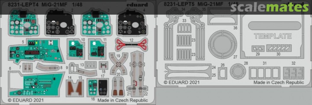 Boxart MiG-21MF PE-set 8231-LEPT Eduard