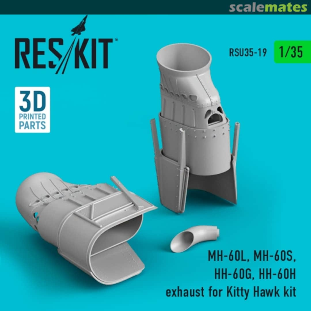 Boxart MH-60L, MH-60S, HH-60G, HH-60H - Exhaust RSU35-0019 ResKit