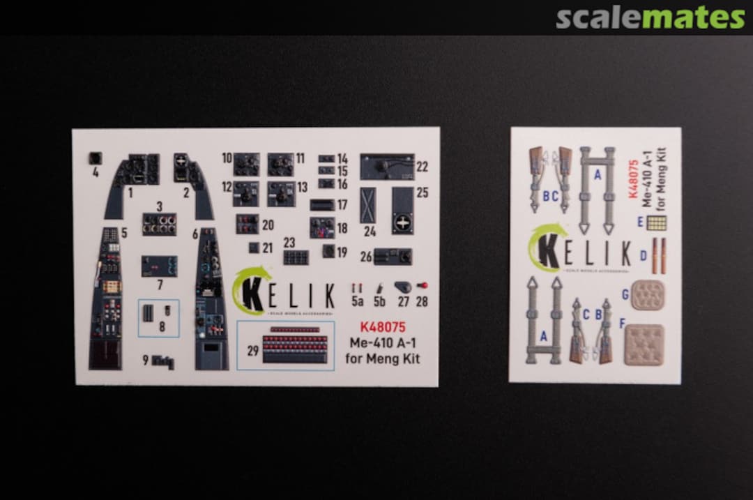 Boxart Messerschmitt Me 410A-1 Interior 3D Decals K48075 Kelik