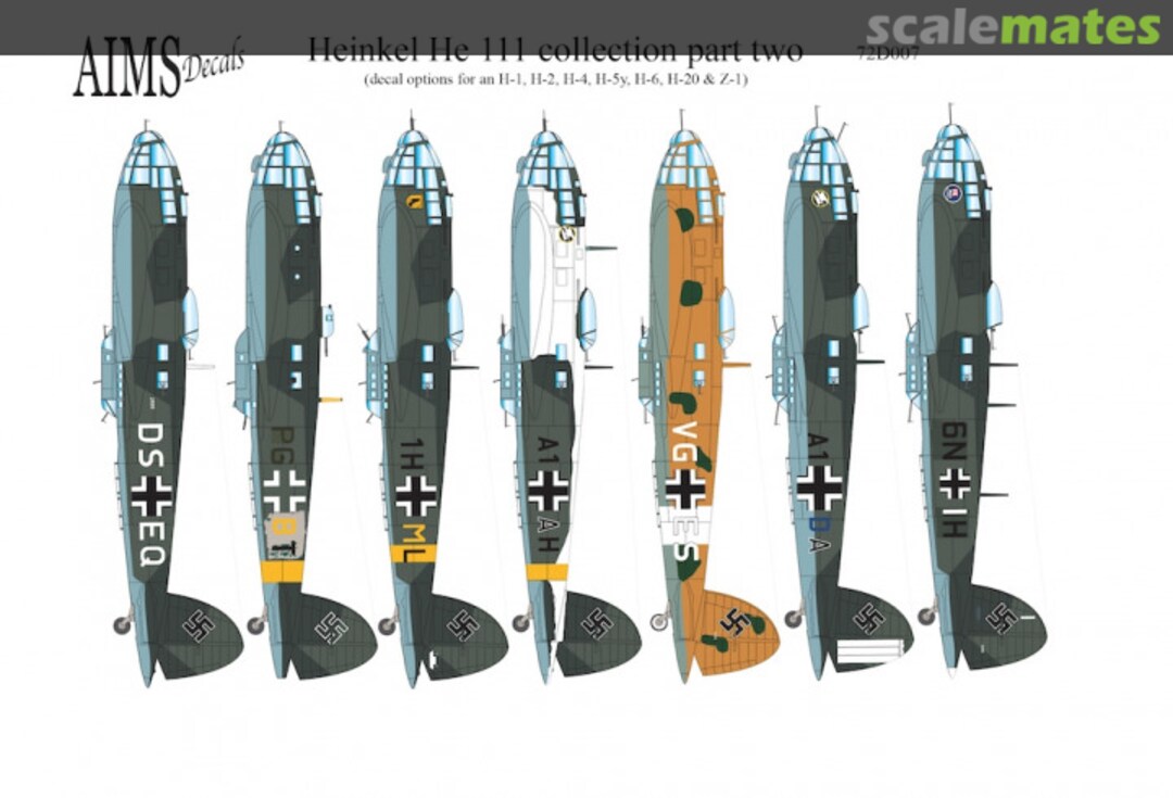 Boxart Heinkel He 111 Collection Part Two 72D007 AIMS