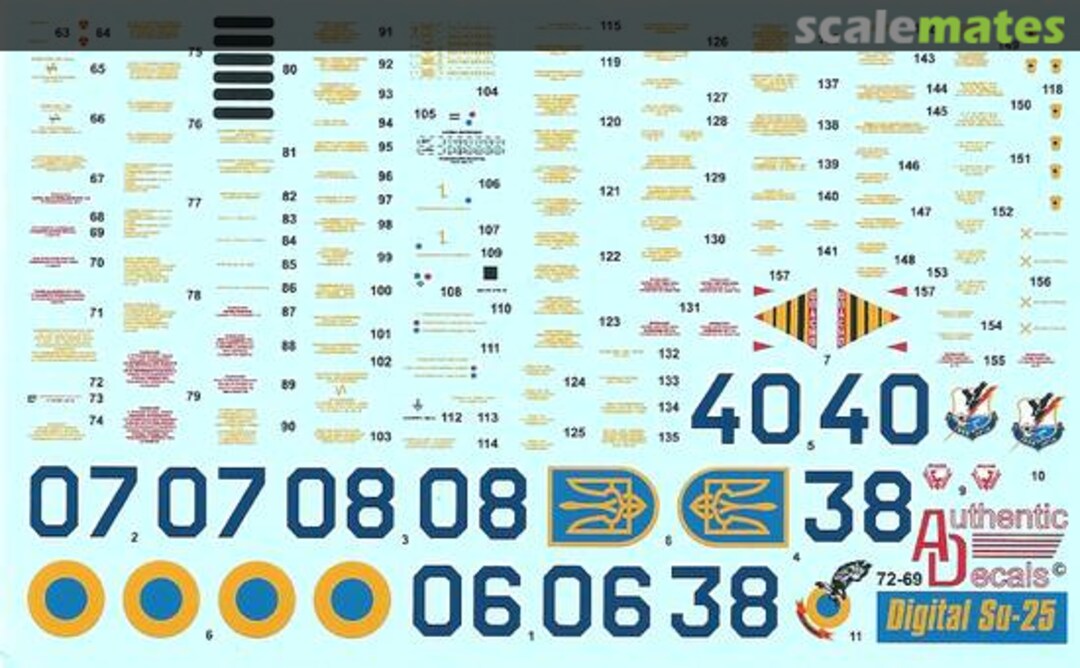 Contents Digital Su-25 72-69 Authentic Decals