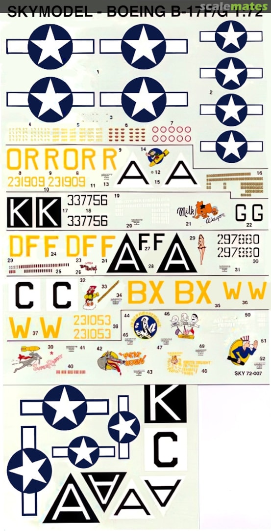 Boxart Boeing B-17F/G 72-007 Sky Models