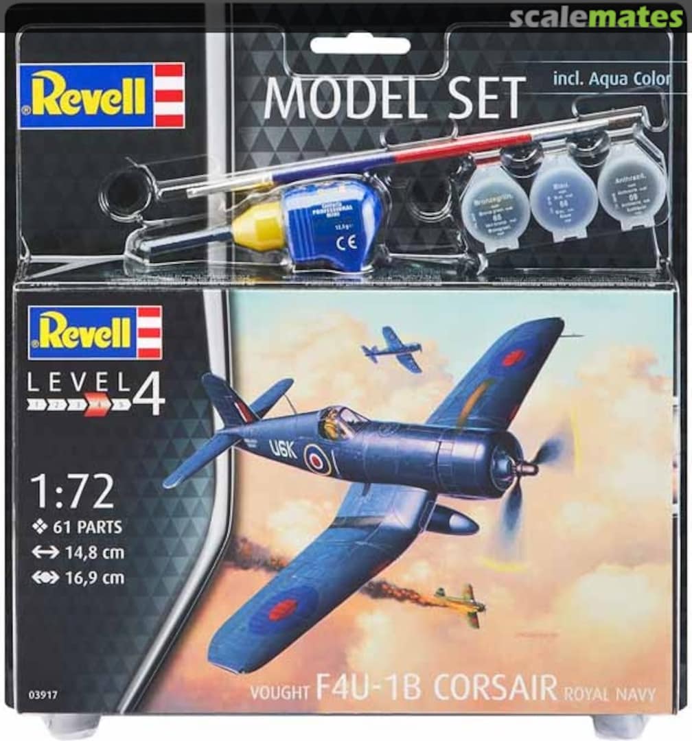 Boxart Vought F4U-1B Corsair Royal Navy 63917 Revell