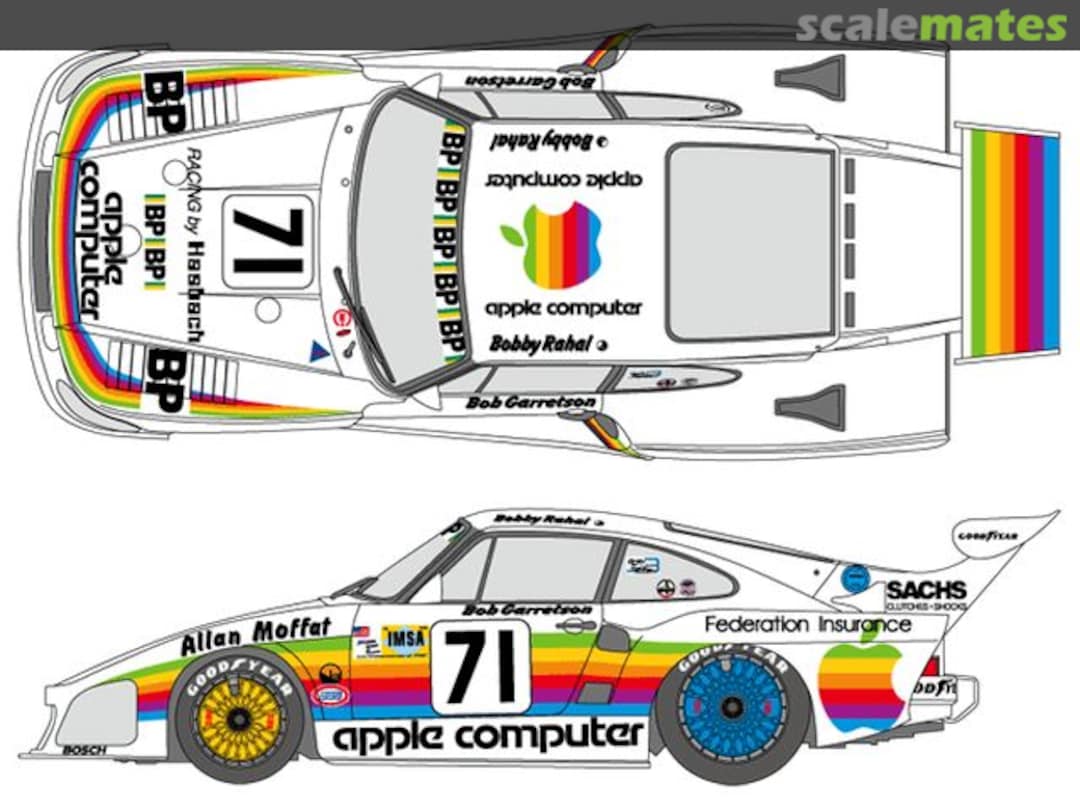 Boxart Porsche Kremer 935 K3 Dick Barbour Racing Team sponsored by Apple Computer #71 SHK-D423 Shunko Models