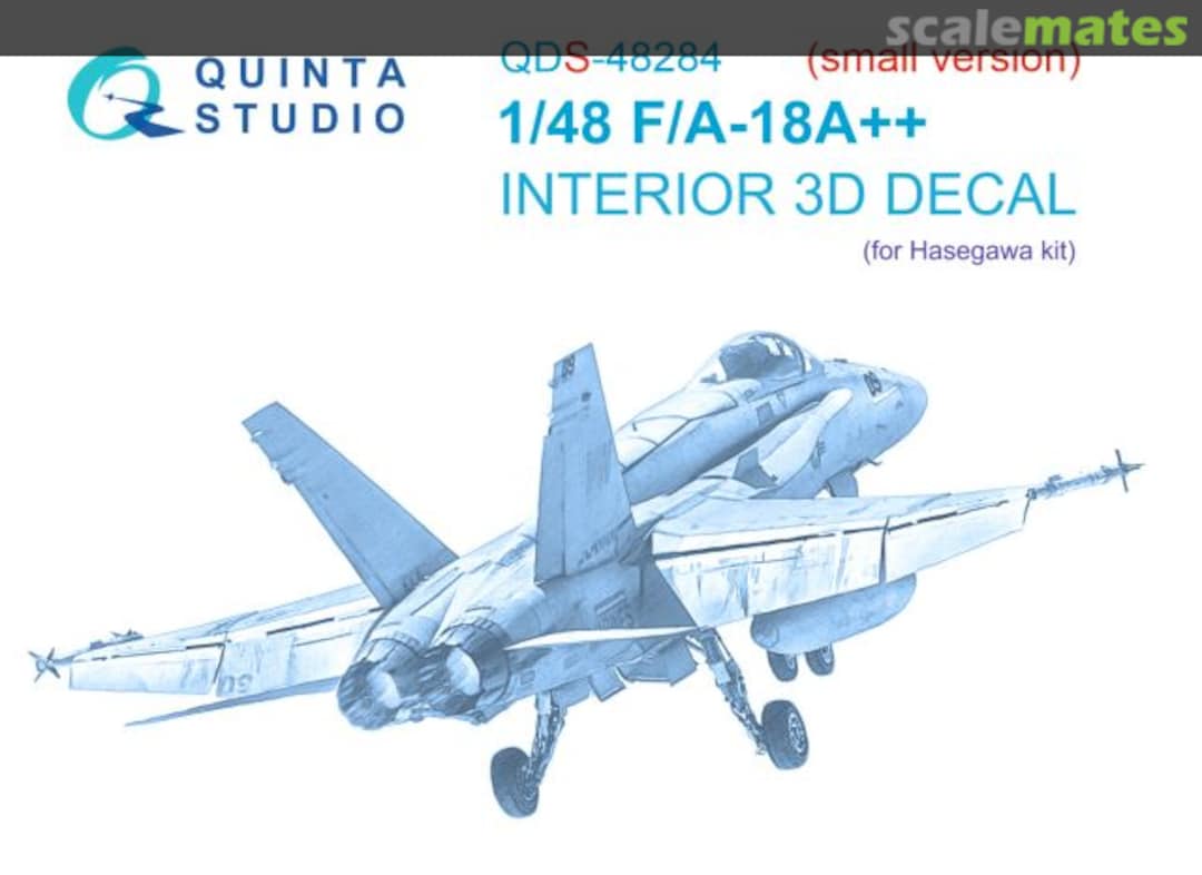 Boxart F/A-18A++ interior 3D decals QDS-48284 Quinta Studio