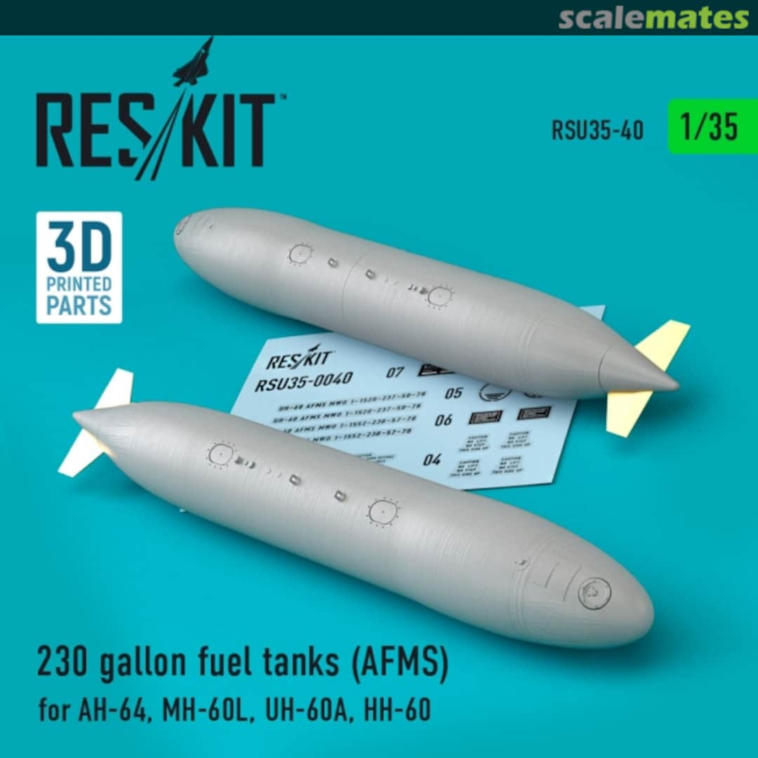 Boxart 230 Gallon Fuel Tanks (AFMS) RSU35-0040 ResKit