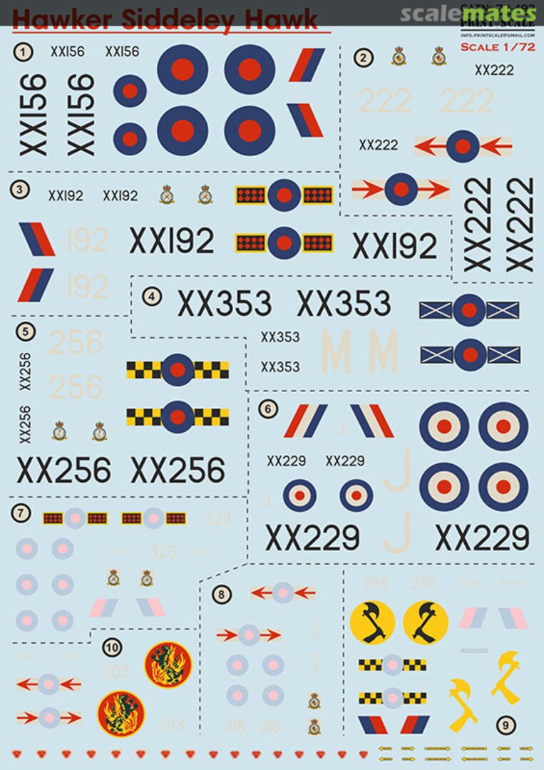 Boxart Hawker Siddeley Hawk 72-493 Print Scale