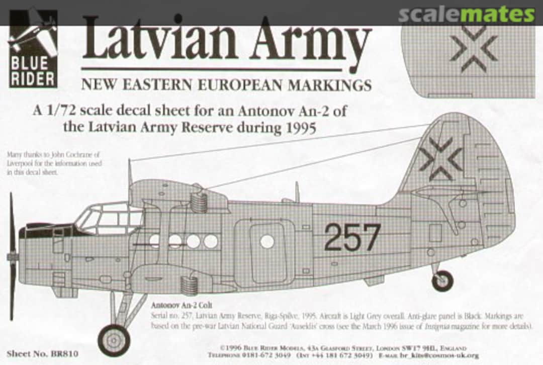 Boxart Latvian Army Reserve 1995: BR810 Blue Rider