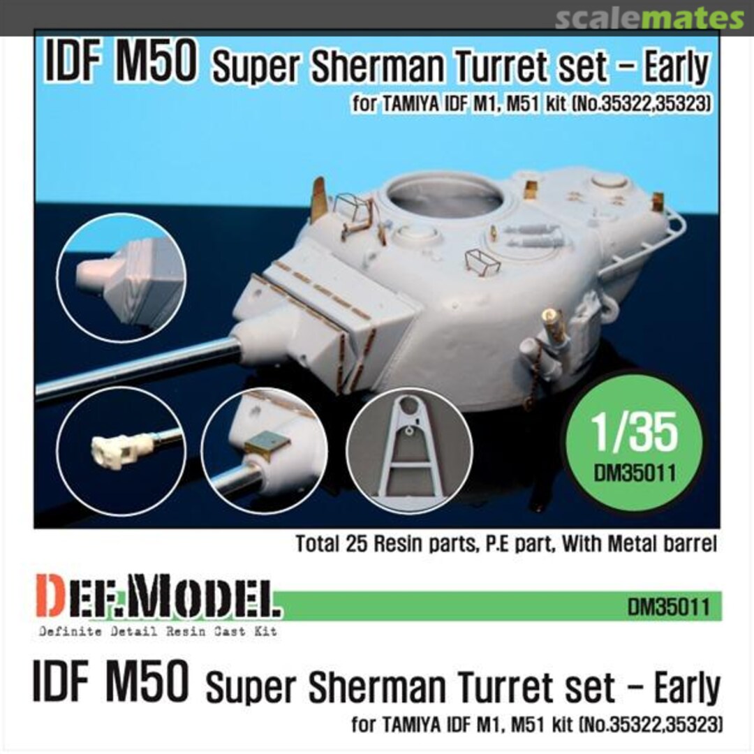 Boxart IDF M50 Super Sherman Turret Conversion Set early DM35011 Def.Model