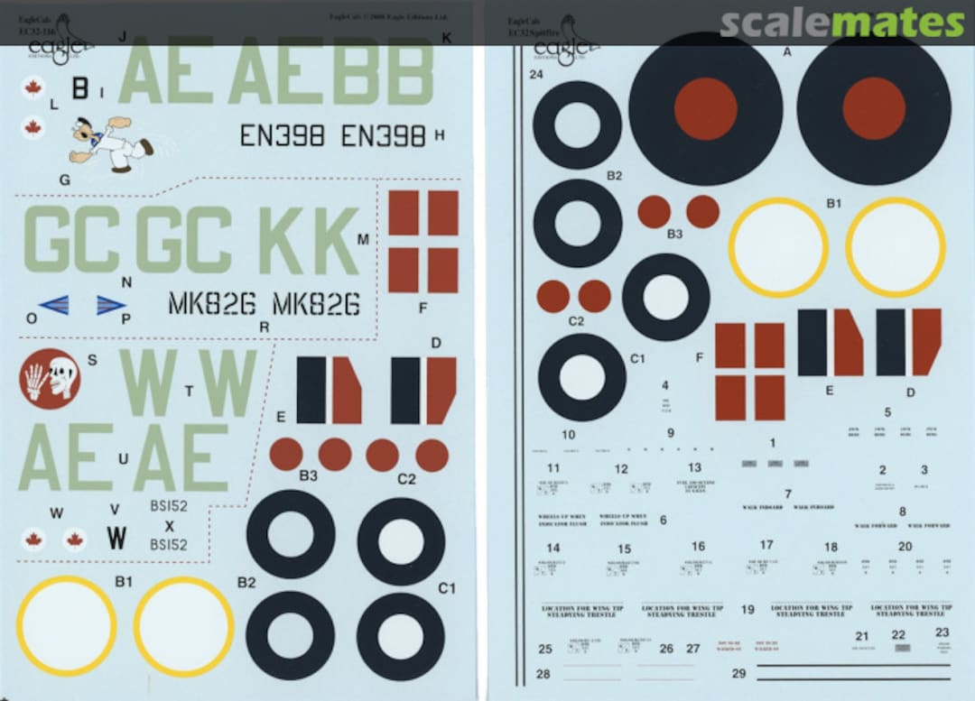 Contents Spitfire Mk.IX EagleCals EC32-116 Eagle Editions