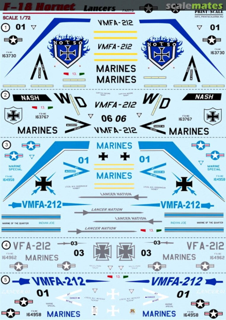 Boxart F-18 Hornet 72-053 Print Scale