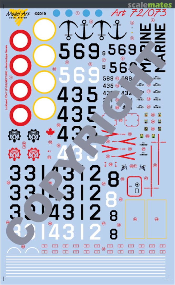 Boxart Lockheed P2V-7 Neptune 72/073 Model Art Decal System