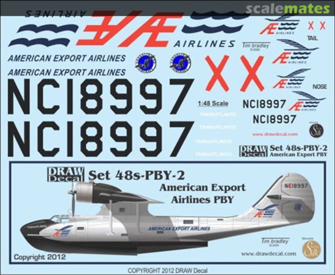 Boxart American Export Airlines PBY-2 Catalina 48-PBY-2 Draw Decal