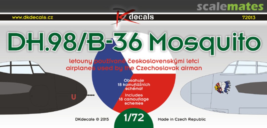 Boxart DH.98/B-36 Mosquito 72013 DK Decals