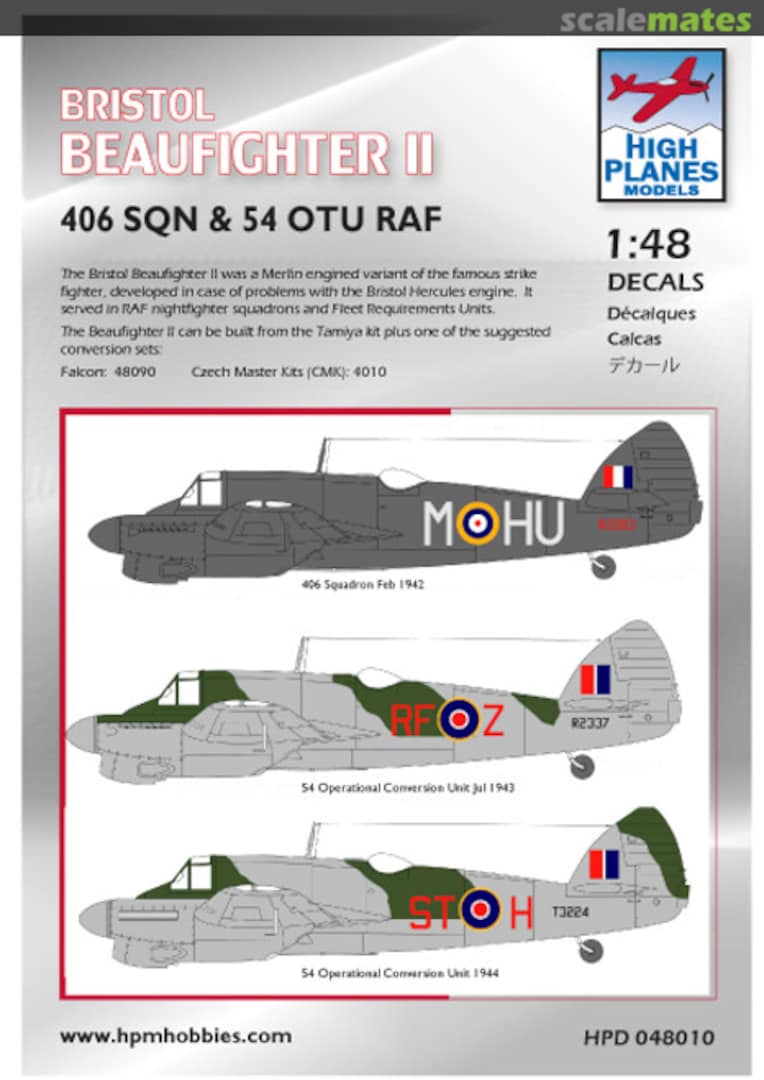 Boxart Bristol Beaufighter II HPD 048010 High Planes Models