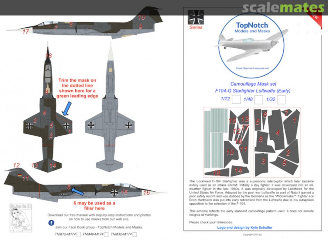 Boxart F-104 Starfighter Luftwaffe (Early) TNM72-M174 TopNotch