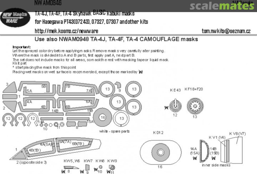 Boxart TA-4J, TA-4F, TA-4 Skyhawk BASIC kabuki masks NWAM0946 New Ware