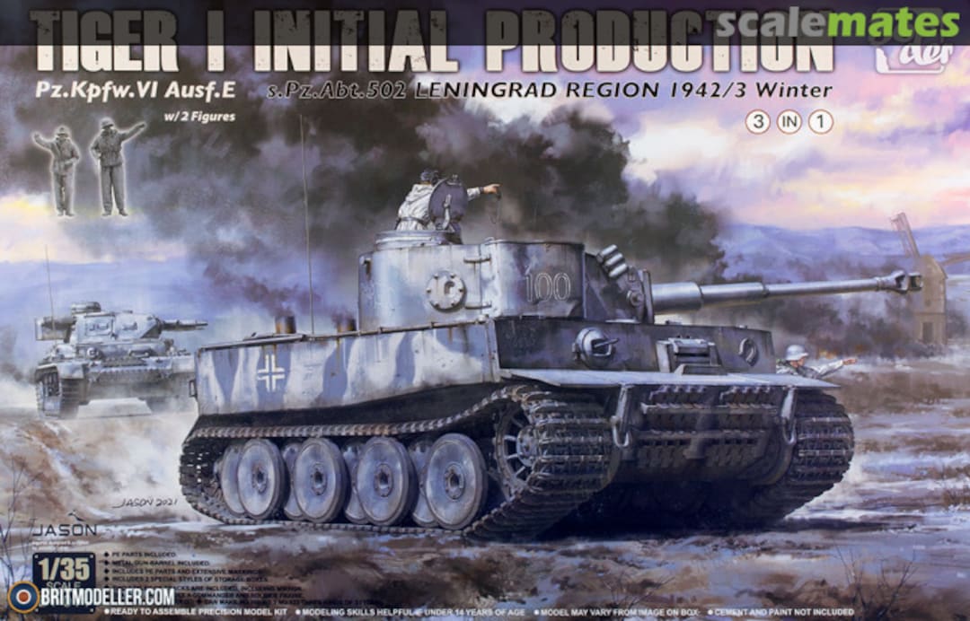 Boxart Tiger I Initial Production BT-014 Border Model