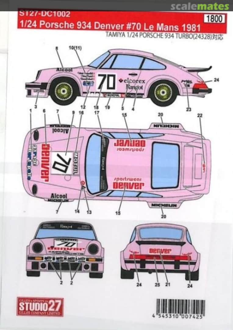 Boxart Porsche 934 ST27-DC1002 Studio27