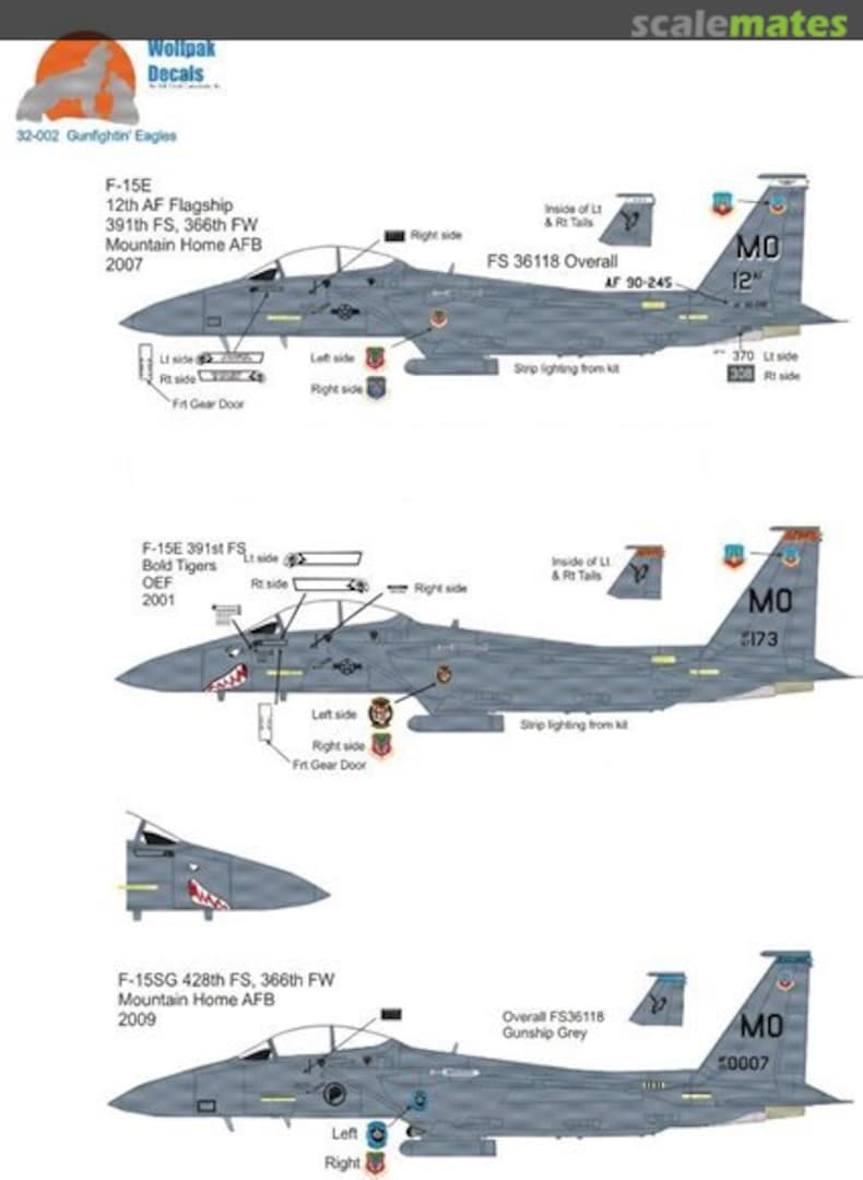 Boxart Gunfightin' Eagles 32-002 Wolfpak Decals