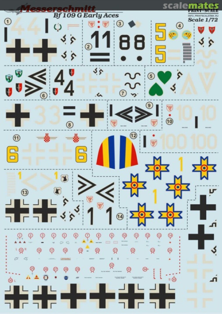 Boxart Messerschmitt Bf 109G 72-166 Print Scale