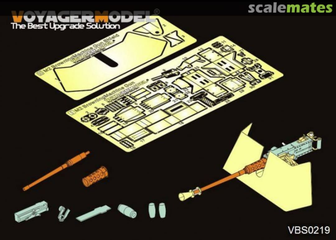 Boxart M2 Browning Machine Gun with Shield VBS0219 Voyager Model