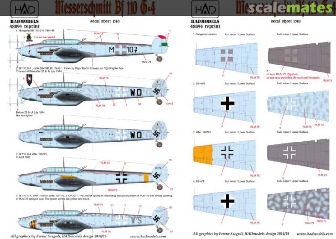 Boxart Messerschmitt Bf.110 G-4 48094 HADmodels 