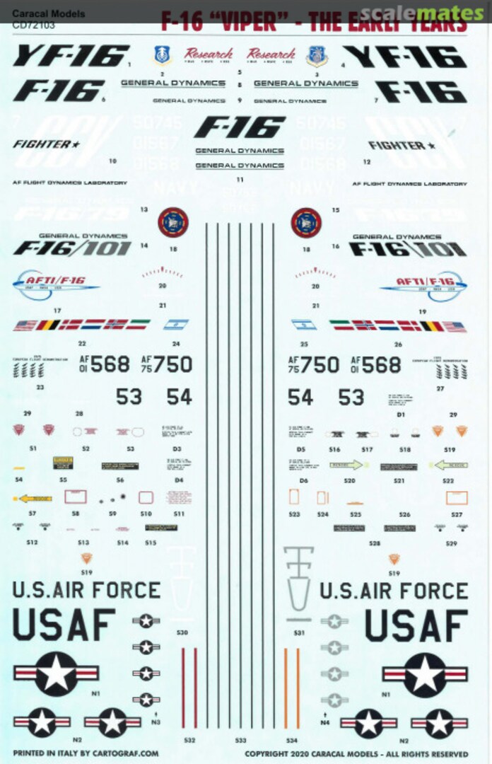 Contents F-16 CD72103 Caracal Models