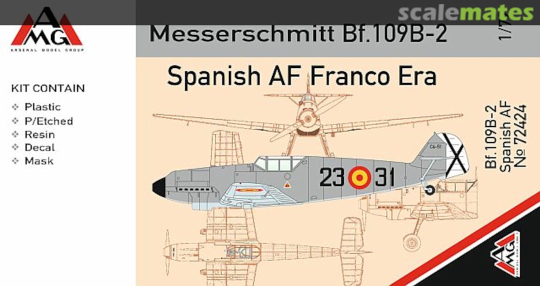 Boxart Messerschmitt Bf.109B-2 72424 AMG