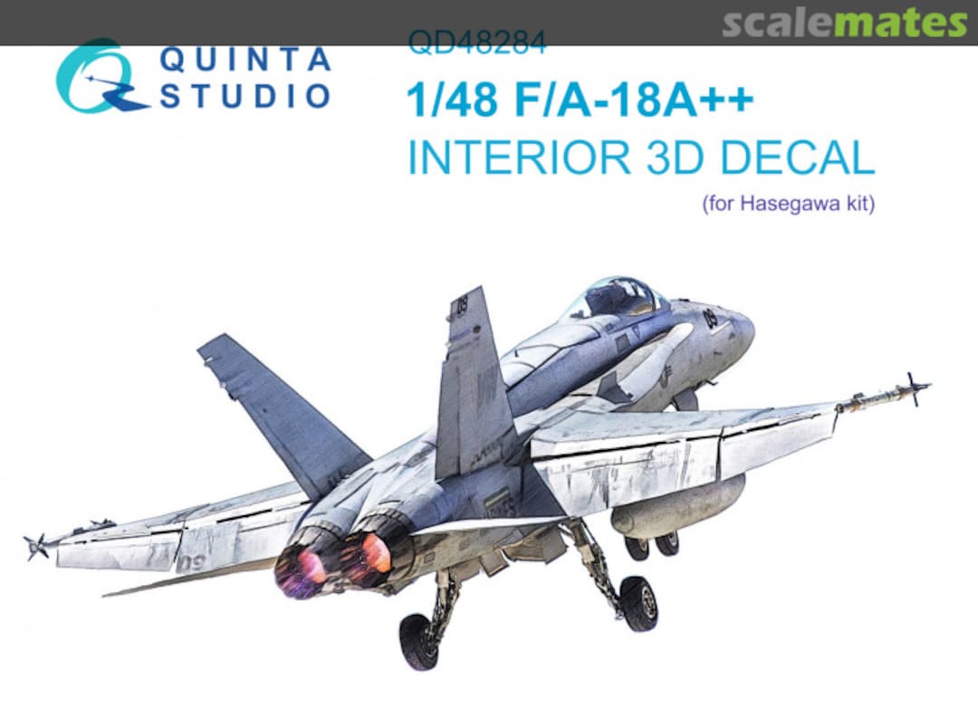 Boxart F/A-18A++ interior 3D decals QD48284 Quinta Studio