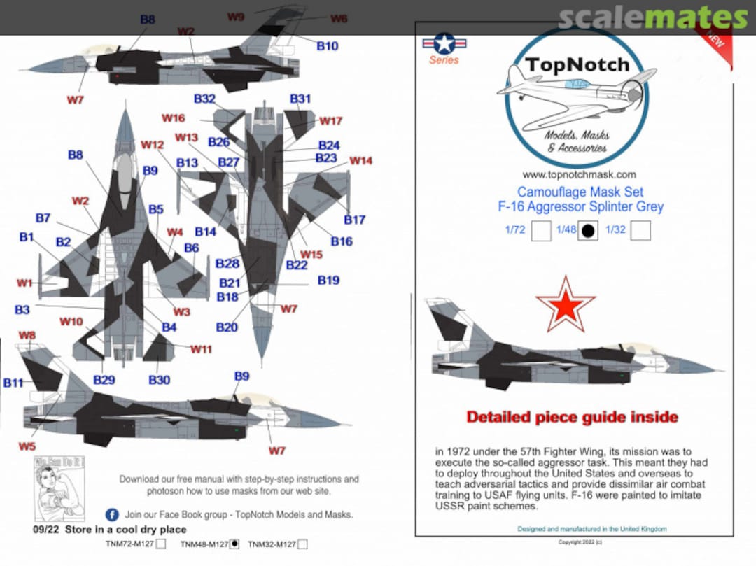 Boxart Lockheed-Martin F-16C Fighting Falcon 'Aggressor' Splinter Black/Gray TNM32-M127 TopNotch