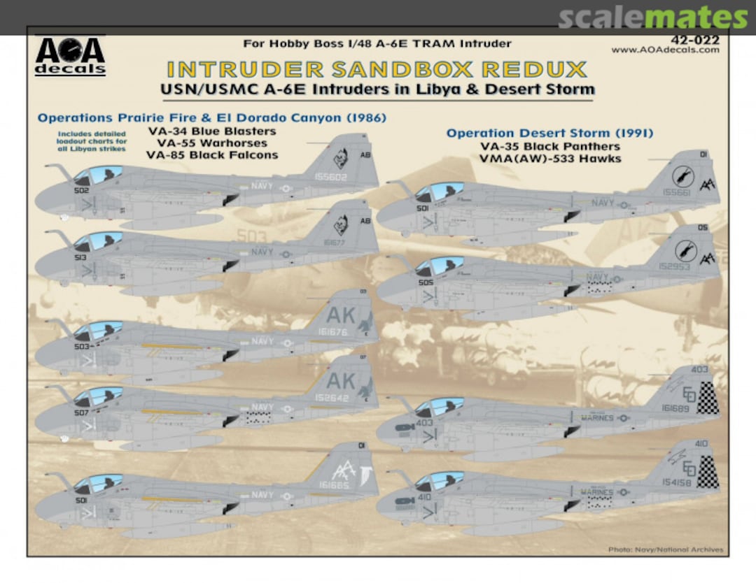 Boxart Intruder Sandbox Redux 48-022 AOA decals