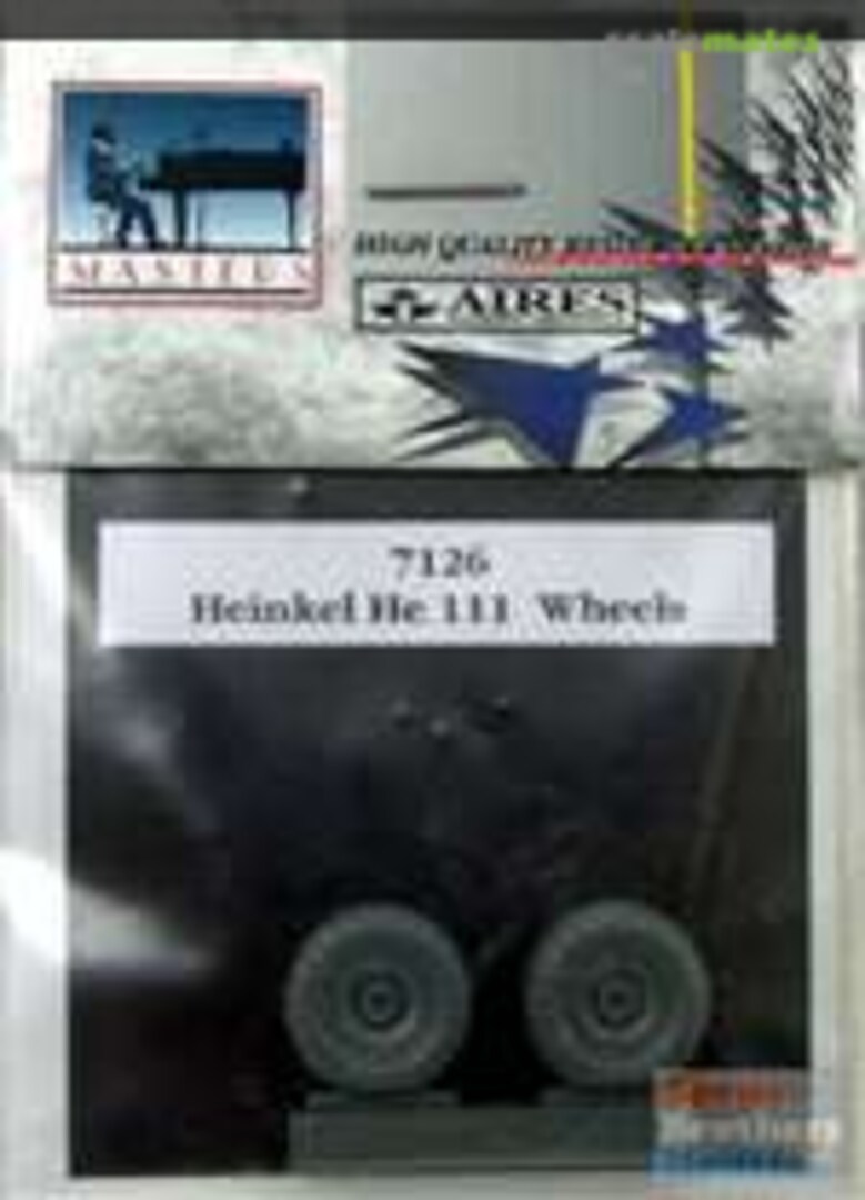 Boxart He-111H wheels + paint mask 7126 Aires