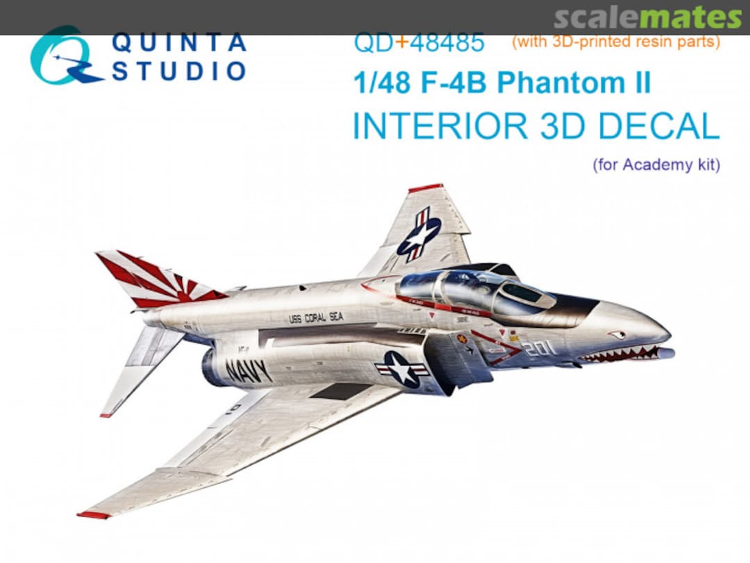 Boxart F-4B Phantom II interior 3D decals (with 3D-printed resin parts) QD+48485 Quinta Studio