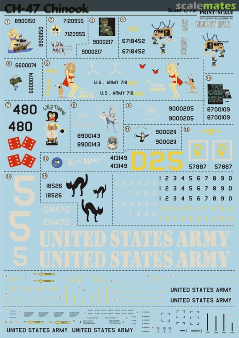 Boxart CH-47 Chinook 72-041 Print Scale