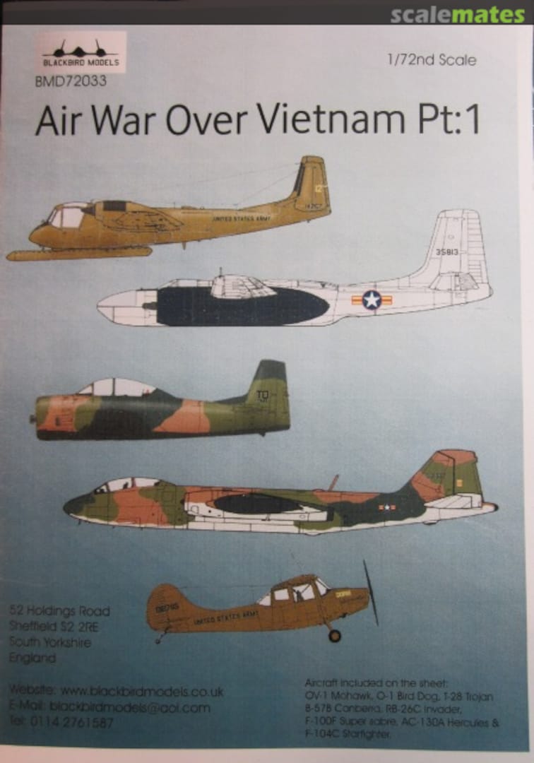 Boxart Air War Over Vietnam Part 1 BMD72033 Blackbird Models