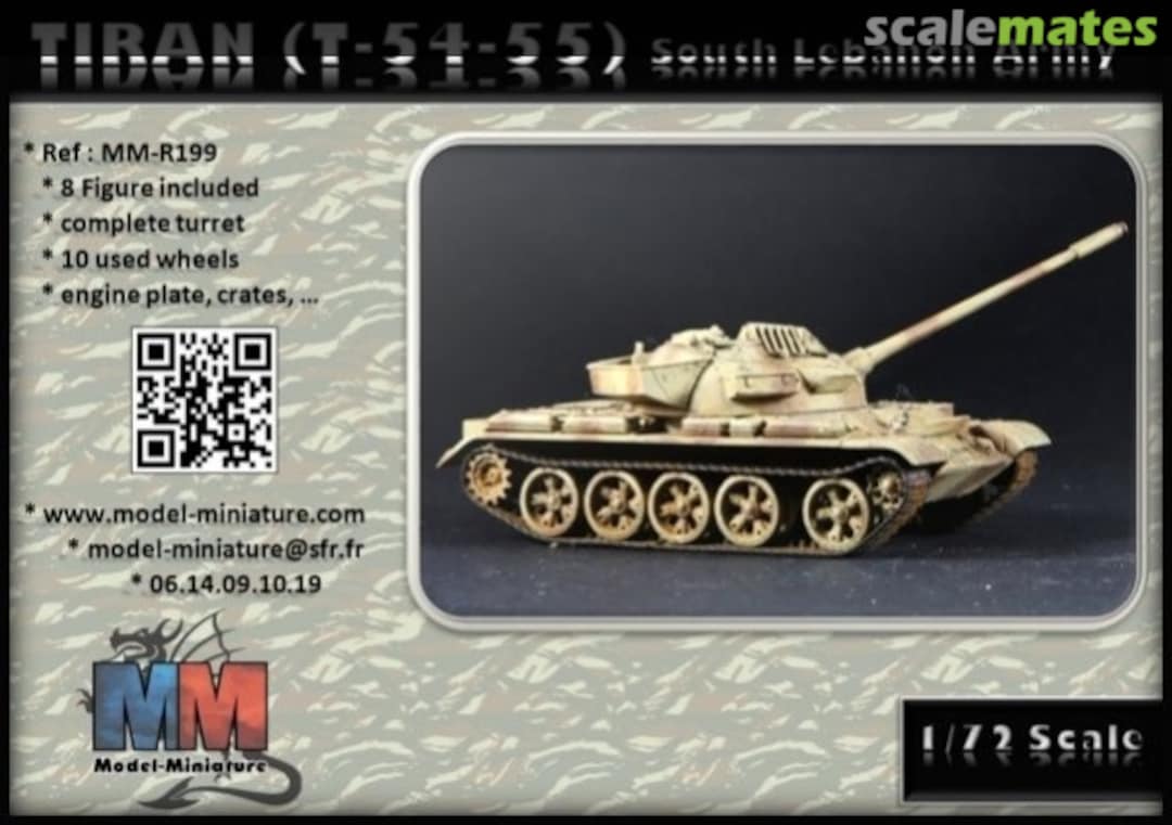 Boxart Tiran (T-54-55) South Lebanon Army MM-R199 Model Miniature