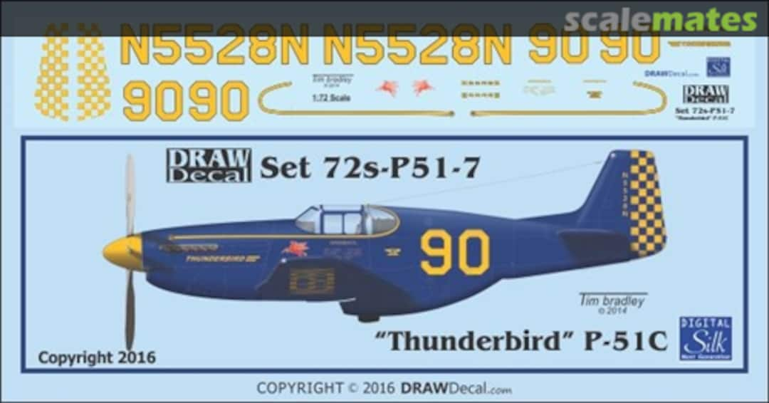 Boxart "Thunderbird" P-51C 72-P51-7 Draw Decal