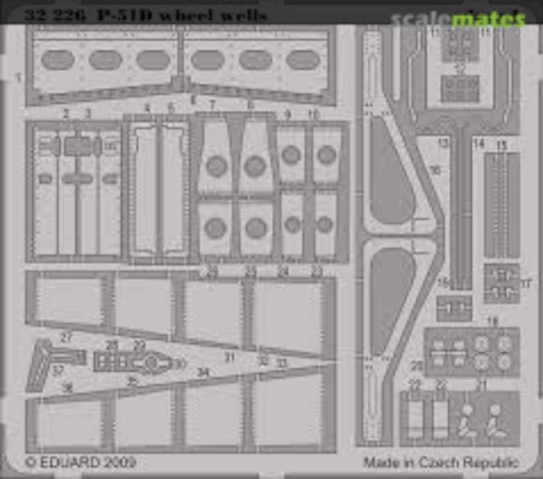 Boxart P-51D wheel wells 32226 Eduard