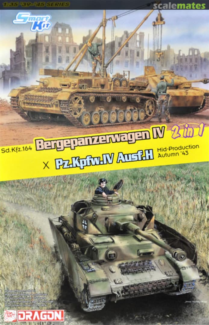 Boxart Sd.Kfz.164 Bergepanzerwagen IV/Pz.Kpfw.IV Ausf.H Mid-Production Autumn'43 6951 Dragon